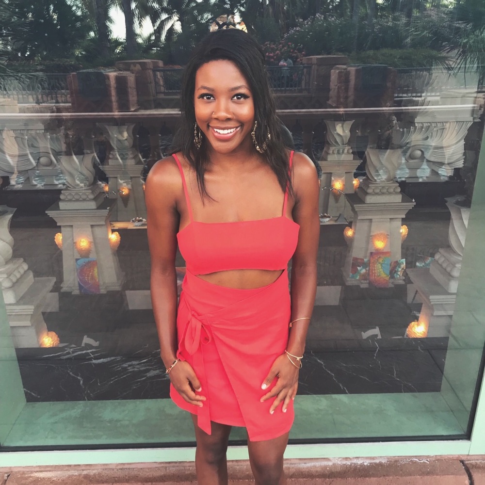 Cut out wrap dress